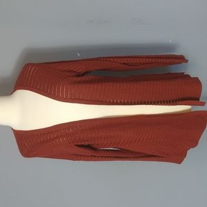 Apt.9 XL knit brick rust colored open cardigan XL
